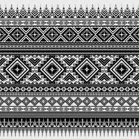 Native black and white geometric abstract Ethnic pattern vector
