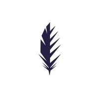 Feather logo design on a white background vector