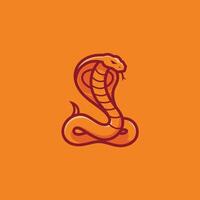 Cobra logo design on an orange background vector