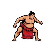 Sump wrestler logo design on a white background vector