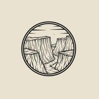 Logo design of a river in a canyon vector