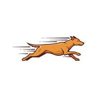 Running dog logo design vector