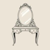 Logo design of a dressing table vector
