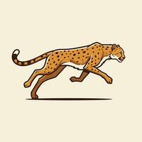 Logo design of a running cheetah vector