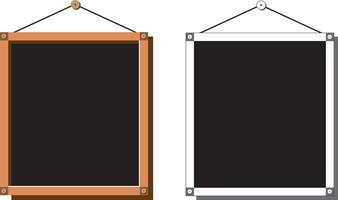 Simple Illustration of School Blackboard with space area for text vector