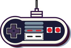 Retro 90s of Gamepad Controller Illustration on White Background vector