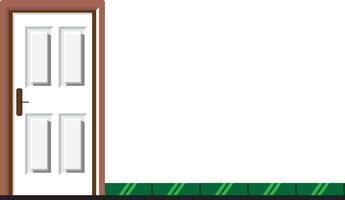 Illustration Open Door in Classcic Home Style vector