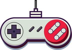 The Retro 90s of Gamepad Controller Illustration on White Background vector
