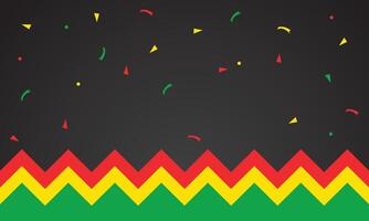 Jamaican color zigzag seamless pattern, Abstract red yellow green confetti vector