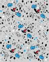 abstract pattern with whale,ship,anchor vector
