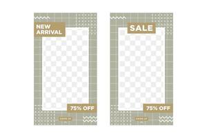 Stories template set for banner sale, presentation, flyer, poster, invitation. Screen backdrop for mobile app. Social media story mockup. vector