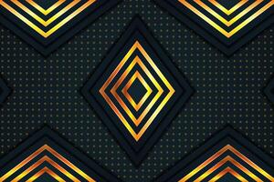 Abstract template dark blue luxury premium background with gold diagonal line shape and square pattern vector