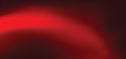 Red black gradient background with glowing red light wave isolated on black design vector