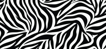 Exotic zebra skin texture background black and white design vector