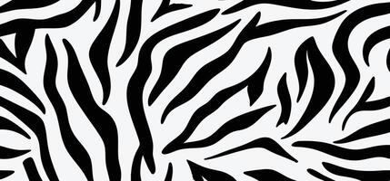 Black and white zebra print or skin texture vector