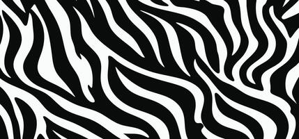 Zebra print pattern with abstract black and white design vector