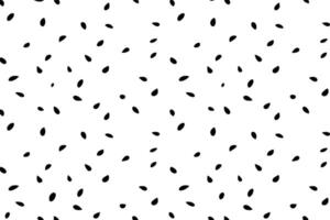 Black watermelon seed pattern on a white background, minimalist design vector