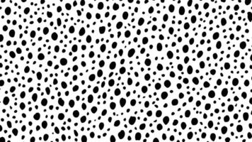 Pattern of black and white dalmatian print or skin texture vector