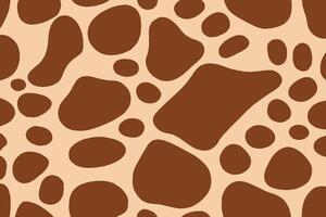 Brown cowhide pattern skin fur background vector