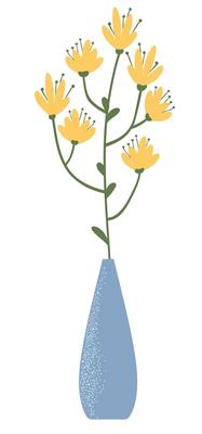 Meadow Flowers in a Ceramic Vase