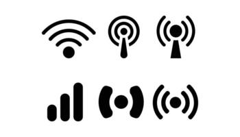 wifi icon set. Internet connection symbol. illustration isolated on white background vector