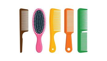 colorful Comb with various design illustration design set on white background vector