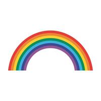 Colorful rainbow or color spectrum flat icon for apps and websites vector