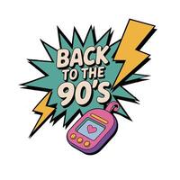 Retro style back to eighties illustration isolated on white background vector