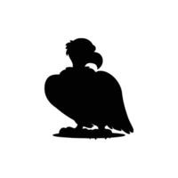 A silhouette of a bird with a beak vector