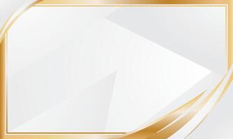 White gold abstract curve corner border for certificate vector