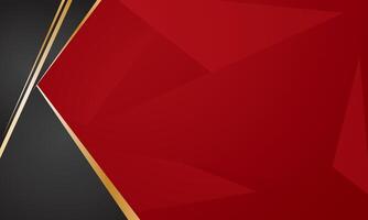 Red gold background with abstract geometry, suitable for certificates vector