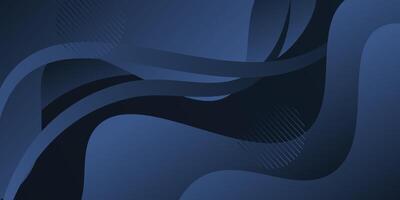 Abstract minimalist dark blue wave background. Modern concept background. Realistic waves with simple geometric patterns. vector