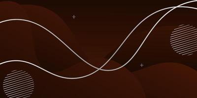 Abstract dark orange paper cut background. Fluid wave pattern design with realistic lines. eps10 vector