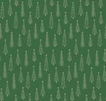 Seamless Christmas Tree Pattern For Gift Wrap Paper And Fabric Print vector