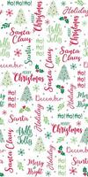 Seamless Christmas Patterns And Icons For Gift Wrap Paper And Fabric Print vector