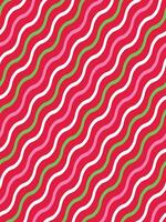 Seamless Wavy Lines On Red Background For Gift Wrap Paper And Fabric Print vector