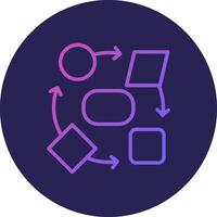 Briefcase Modern Shaped UI Graphic vector