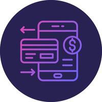Customer Journey Gradient Colored Line Element vector