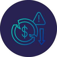 Job Loss Dark Mode Visual Layout vector