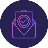 Accepted Clean Sketch Line Badge vector