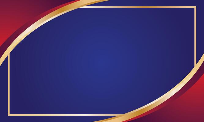 Luxury red blue gold curve design certificate template