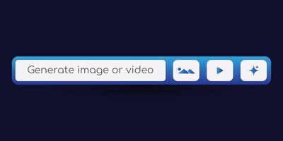 Generate Image or Artificial Intelligence Button Sign vector