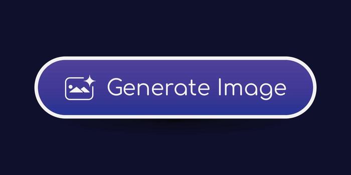 Generate Image Artificial Intelligence Button Sign vector