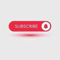 Subscribe Button Design with Bell Icon vector