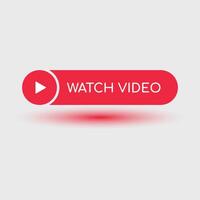 Watch Button Design with Icon vector