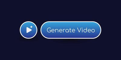 Generate Artificial Intelligence Button Sign vector