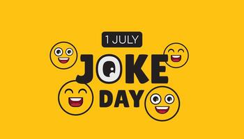 International Joke Day with Yellow Background vector