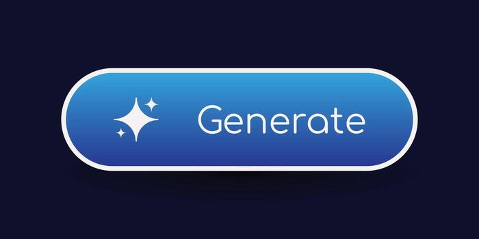 Generate AI Button Design vector