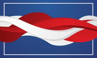 Modern abstract red blue white wave certificate background vector