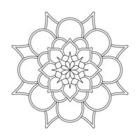 Decorative Engraved Pattern Mandala for Coloring Book Page vector